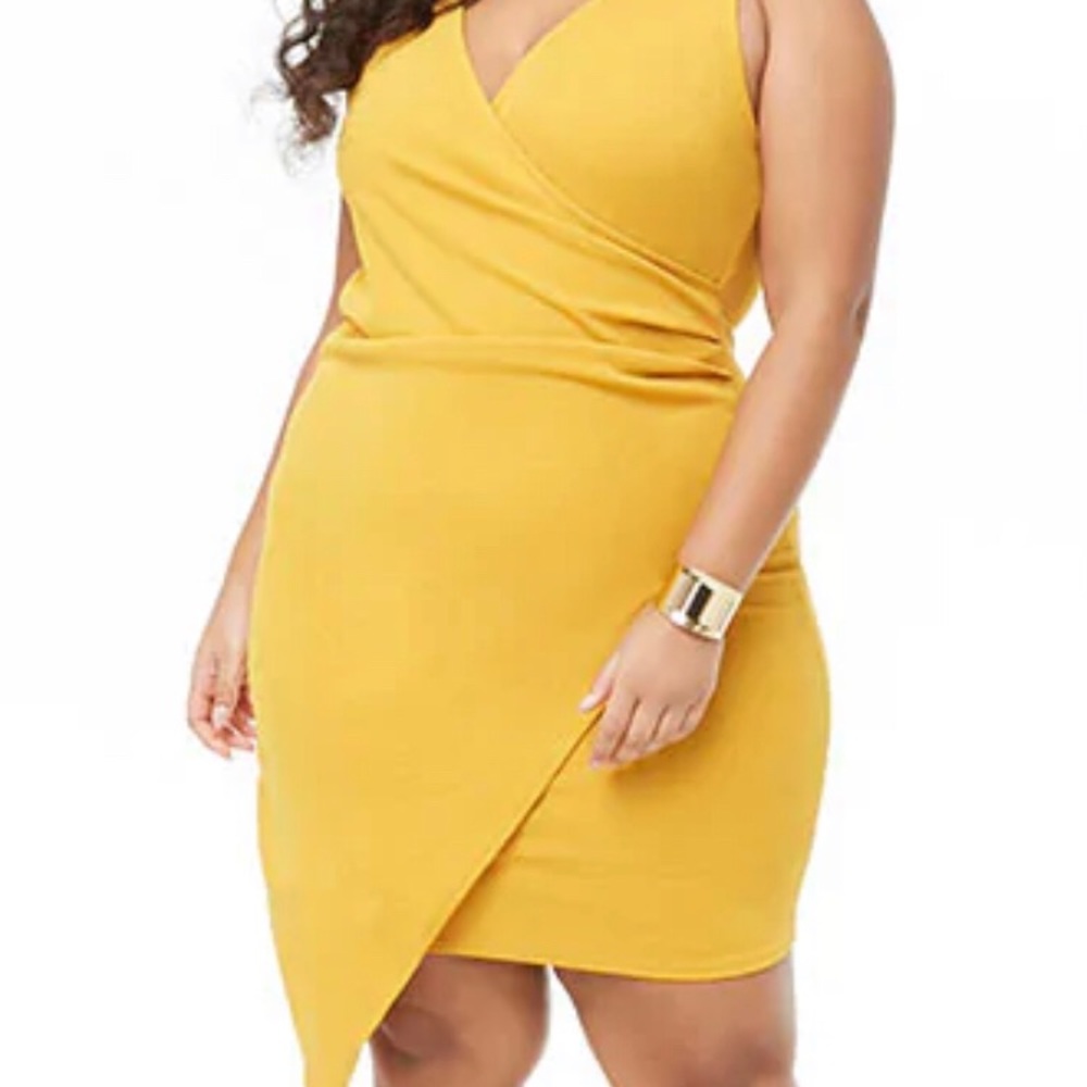Surplice mini dress